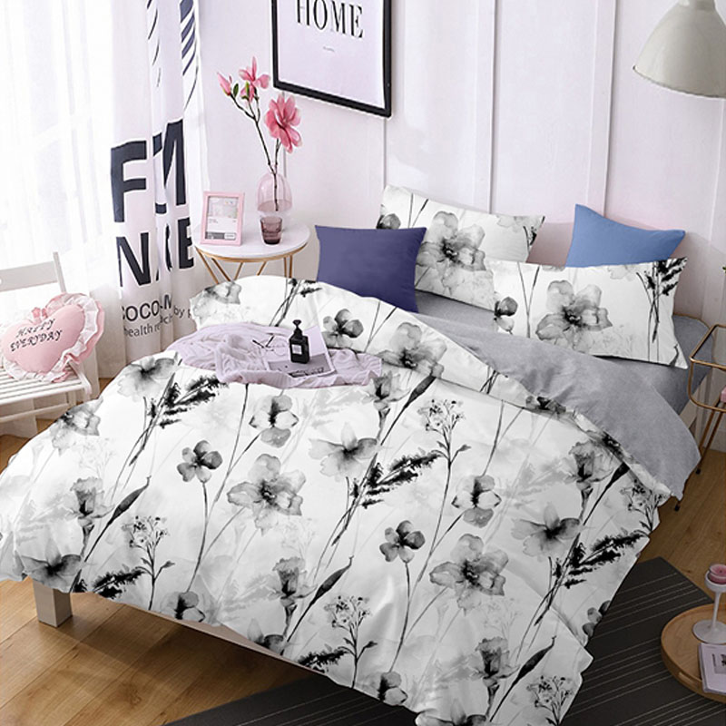 Monochrome Elegance Bed Sheet Set